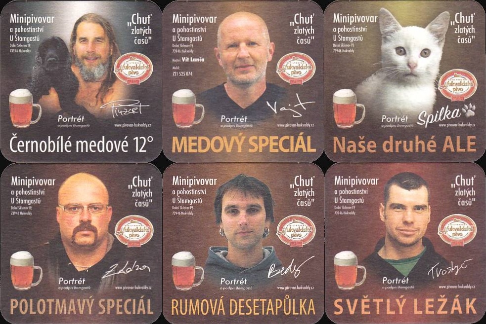 Hukvaldské pivo č.1-6/6 (PTMP-Č-ab) (série 6ks)