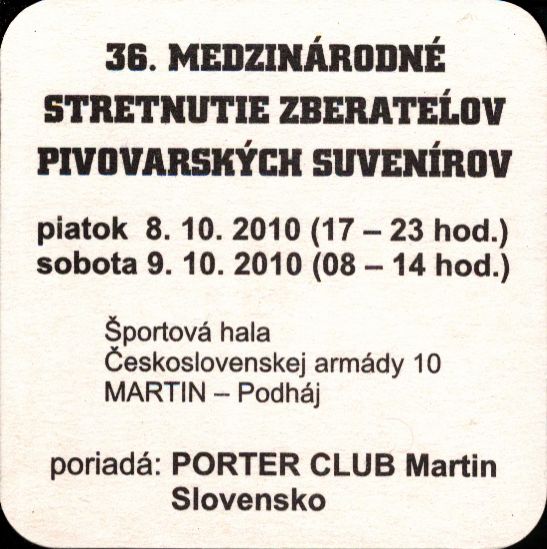 Medlešické PIVO burza Martin 2010 (oranžový) (PTMP-Č-ab)
