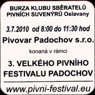 Medlešické PIVO (oranžový) burza Padochov 2010 (PTMP-Č-ab) 