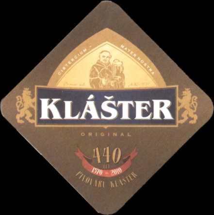KLÁŠTER ORIGINÁL 440 LET 1570-2010 (hnědý) PIVOVAR KLÁŠTER (PTVP-Č-ab) 
