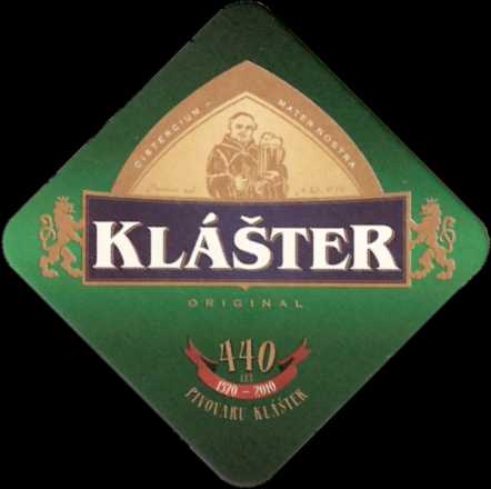 KLÁŠTER ORIGINÁL 440 LET 1570-2010 (zelený) PIVOVAR KLÁŠTER (PTVP-Č-ab) 