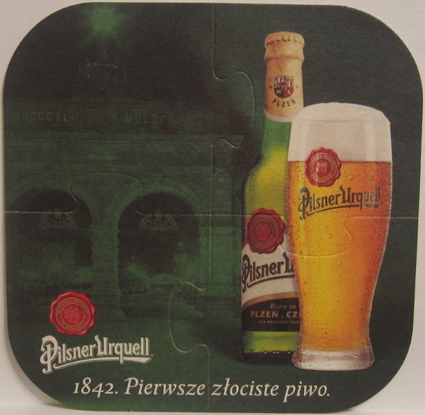 Pilsner Urquell 1842.Pierwsze zlociste piwo (PTEX-S-ab) (puzzle 4ks)