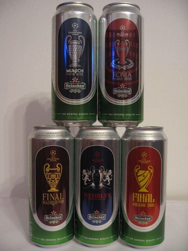 HEINEKEN UEFA (5 cans set) from Hungary (50cl) (B/O)