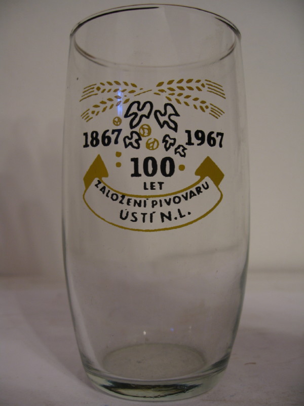 1867-1967 100 LET ZALOŽENÍ PIVOVAR ÚSTÍ N.L. (0,3L) štuc