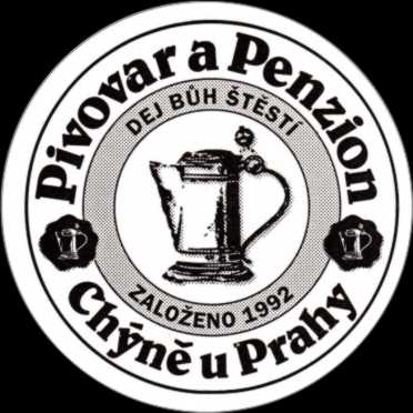 Pivovar a Penzion Chýně u Prahy (černobílý) (PTMP-K-a) 