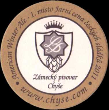 Zámecký p. Chýše American Winter Ale - 1.místo Jarní cena českých sládků 2011 (PTMP-K-a)