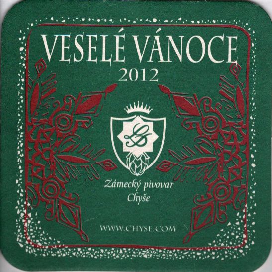 VESELÉ VÁNOCE 2012 Zámecký pivovar Chýše (zelený) (PTMP-Č-a) -