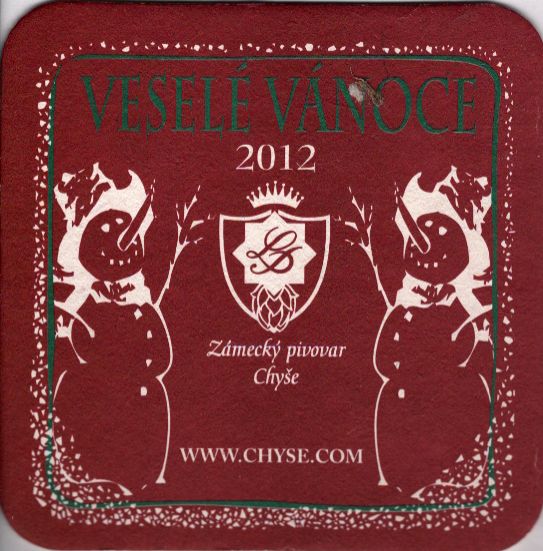 VESELÉ VÁNOCE 2012 Zámecký pivovar Chýše (červený) (PTMP-Č-a) -