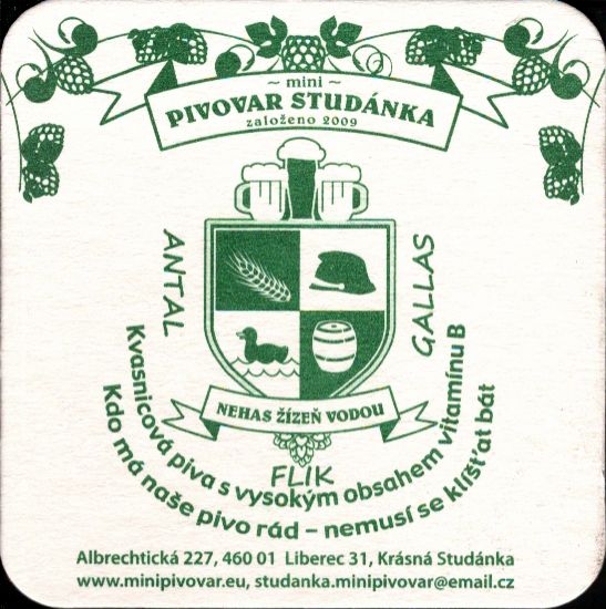 PIVOVAR STUDÁNKA NEHAS ŽÍZEŇ VODOU (bílo/zelený) (PTMP-Č-ab)
