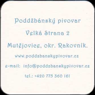 Poddžbánský pivovar pravé pivo v pravou chvíli (zadní strana modrá) (PTMP-Č-ab)