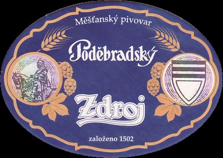 Měšťanský pivovr Poděbradský Zdroj založeno 1502 (PTMP-S-ab) 