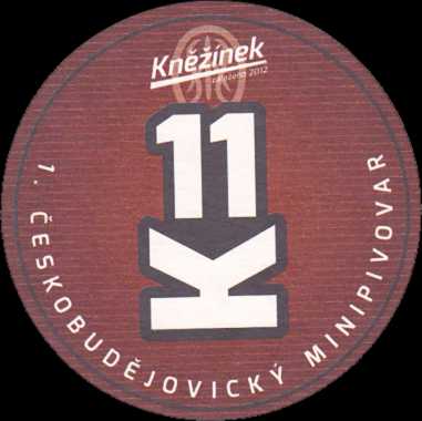 Kněžínek založeno 2012 K11 1. ČESKOBUDĚJOVICKÝ MINIPIVOVAR (červený) č.1 (PTMP-K-a+b)