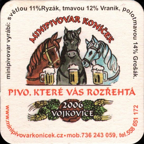MINIPIVOVAR KONÍČEK VOJKOVICE PIVO KTERÉ VÁS NAKOPNE (PTMP-Č-ab) -