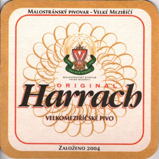 Harrach VELKOMEZIŘÍČSKÉ PIVO ZALOŽENO 2004 (PTMP-Č-ab)
