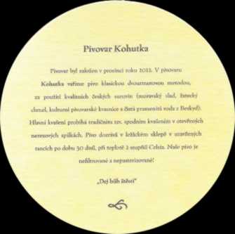 RESTAURACE A PIVOVAR KOHUTKA ANNO 2012 (široký okraj na druhé straně) (PTMP-Km-ab)