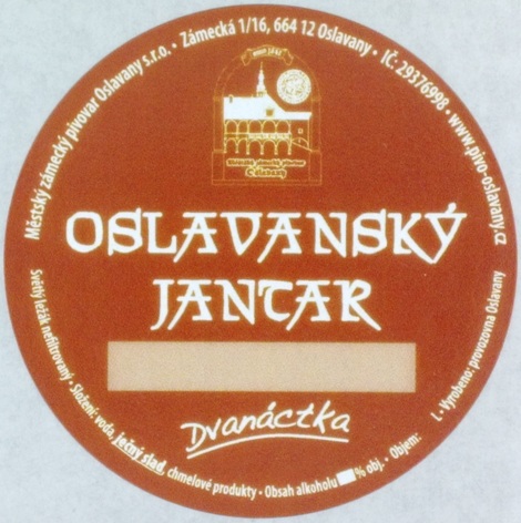 OSLAVANSKÝ JANTAR Dvanáctka (sudovka) (Městský-Oslavany) (S)