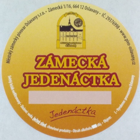 ZÁMECKÁ JEDENÁCTKA Jedenáctka (sudovka) (Městský-Oslavany) (S)