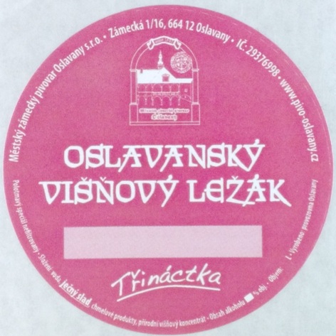 OSLAVANSKÝ VIŠŇOVÝ LEŽÁK Třináctka (sudovka) (Městský-Oslavany) (S)