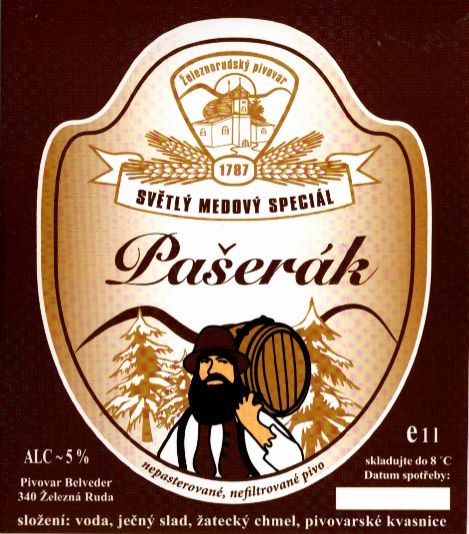 Pašerák SVĚTLÝ MEDOVÝ SPECIÁL (1L) (Železná Ruda) (S)