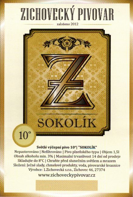 10° SOKOLÍK Světlé výčepní pivo (1,5L) (Zichovec)