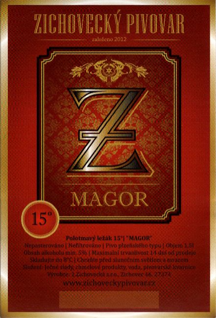 15° MAGOR Polotmavý ležák (Zichovec)