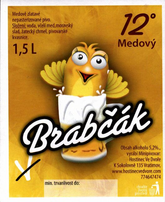 12° Medový Brabčák (1,5L) (Vratimov) (S)