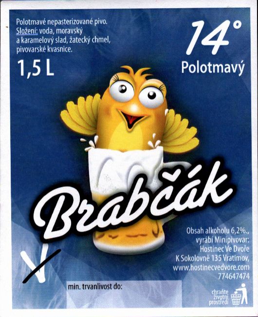 14° Polotmavý Brabčák (1,5L) (Vratimov) (S)