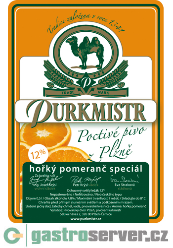 12% PURKMISTR hořký pomeranč (rok 2011)