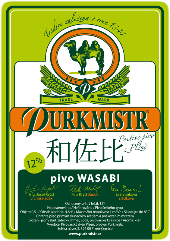 12% PURKMISTR pivo WASABI (rok 2013)