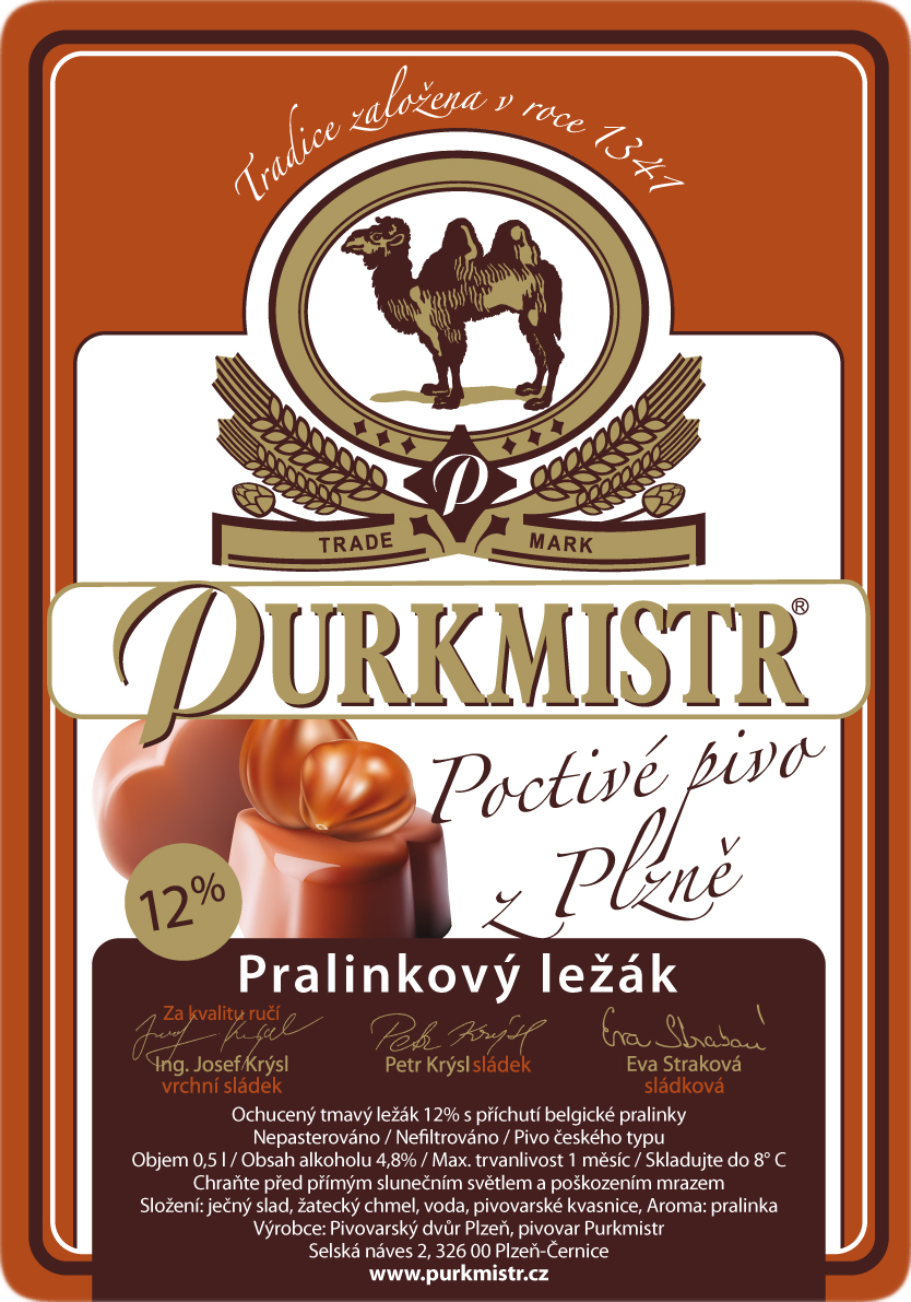 12% PURKMISTR Pralinkový ležák (rok 2013)