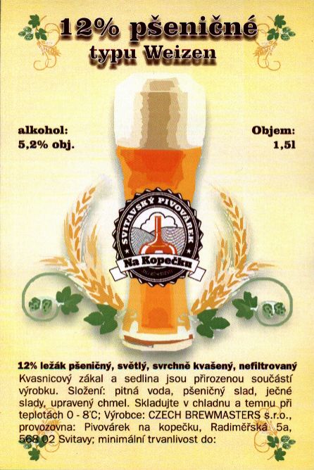 12% pšeničné typu Weizen (1,5L) (Svitavy) (S)