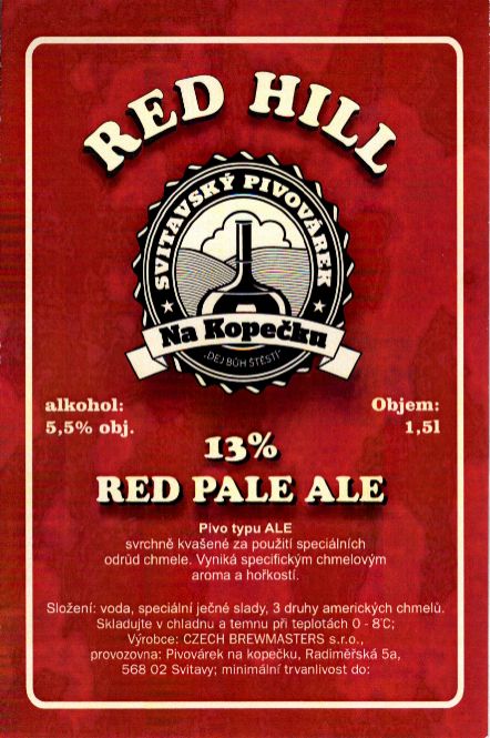 13% RED HILL RED PALE ALE (1,5L) (Svitavy) (S)