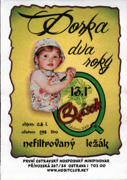 13.1° Dorka dva roky nefiltrovaný ležák (0,5L) (Qásek-Ostrava) (E)