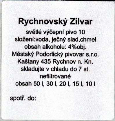 10 Rychnovský Zilvar (sudovka)