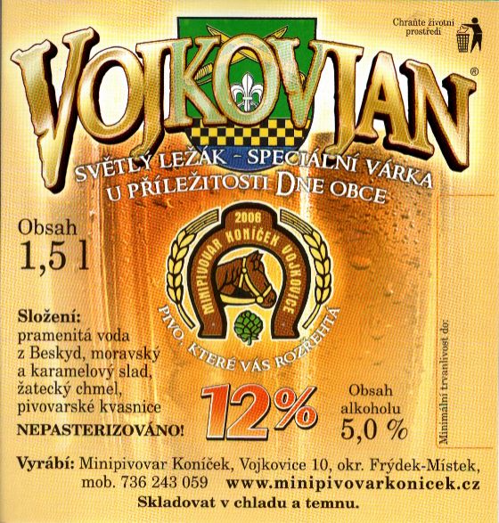 12% VOJKOVJAN SVĚTLÝ LEŽÁK (1,5L)
