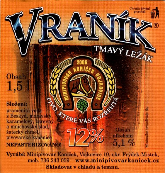 12% VRANÍK TMAVÝ LEŽÁK (1,5L)
