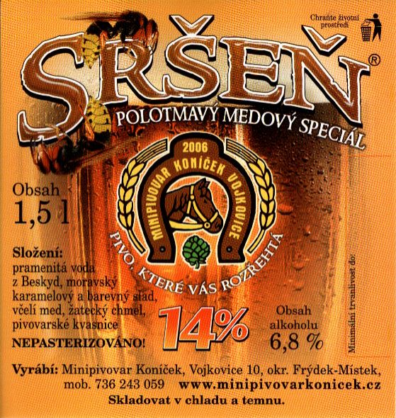 14% SRŠEŇ POLOTMAVÝ MEDOVÝ SPECIÁL (1,5L)