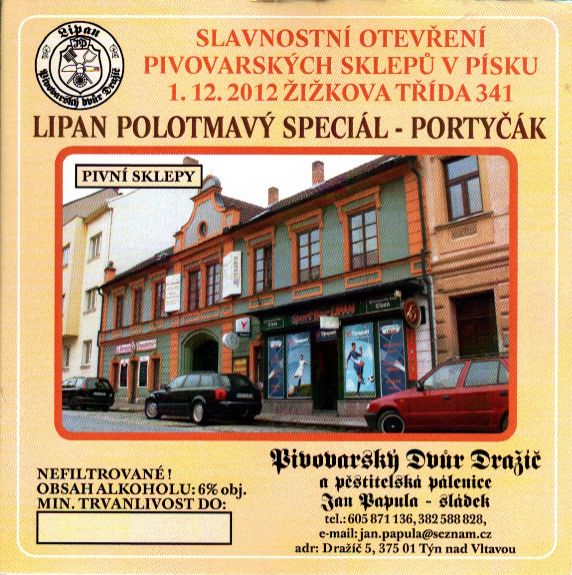 LIPAN POLOTMAVÝ SPECIÁL - PORTYČÁK (Dražíč) (E)