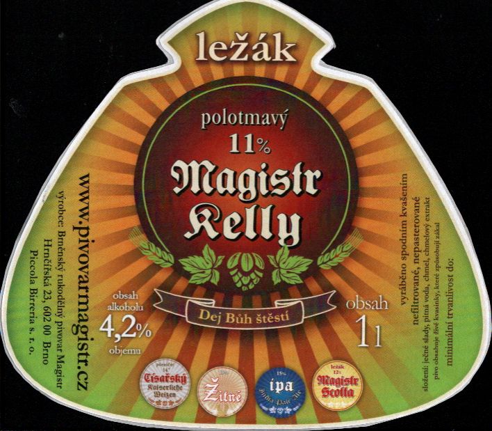 Magistr Kelly 11% polotmavý (1L) (Magistr-Brno) (S) č.1