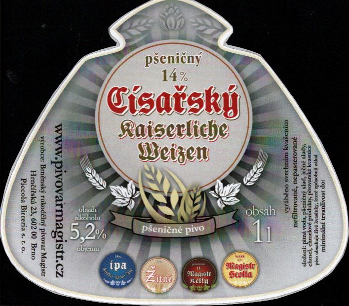 Císařský kaiserliche Weizen 14% pšeničný (1L) (Magistr-Brno) (S)