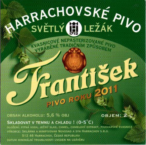 František SVĚTLÝ LEŽÁK PIVO ROKU 2011 (2L) (Harrachov) (S)