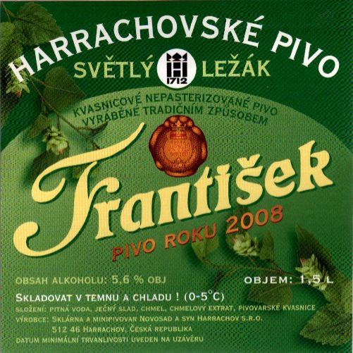 František SVĚTLÝ LEŽÁK PIVO ROKU 2008 (1,5L) (Harrachov) (S)