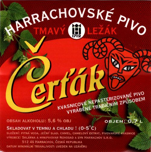 Čerťák TMAVÝ LEŽÁK (0,7L) (Harrachov) (S)