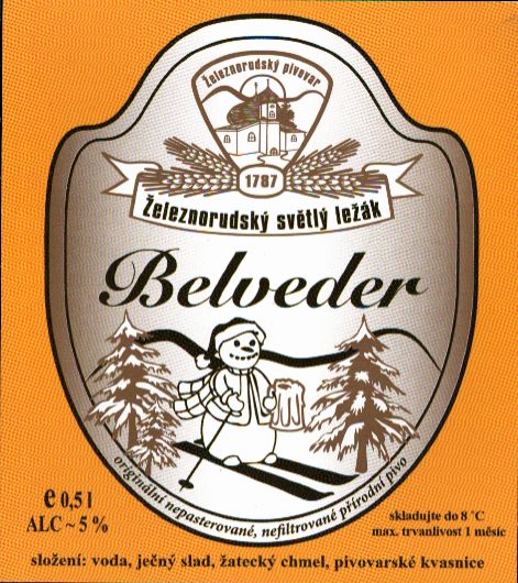 Belveder Železnorudský světlý ležák (0,5L) (Železná Ruda) (E)
