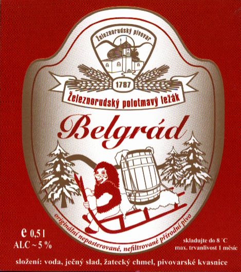Belgrád Železnorudský polotmavý ležák (0,5L) (Železná Ruda) (E)
