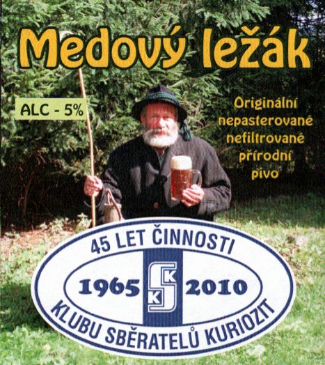 Medový ležák KLUB SBĚRATELŮ KURIOZIT 45 LET ČINNOSTI (Železná Ruda) (E)
