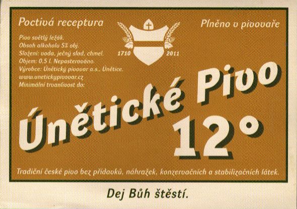 Úněticcké Pivo 12° (0,5L)