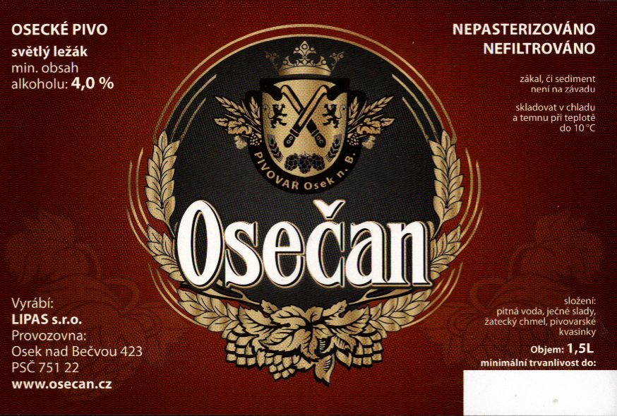 Osečan OSECKÉ PIVO 11° světlý ležák (1,5L)