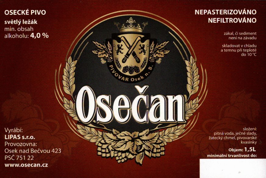 Osečan OSECKÉ PIVO světlý ležák (1,5L) 