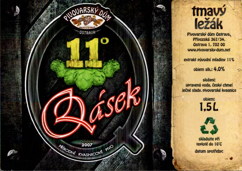 11° Qásek tmavý ležák (1,5L) (Qásek-OStrava) (S)